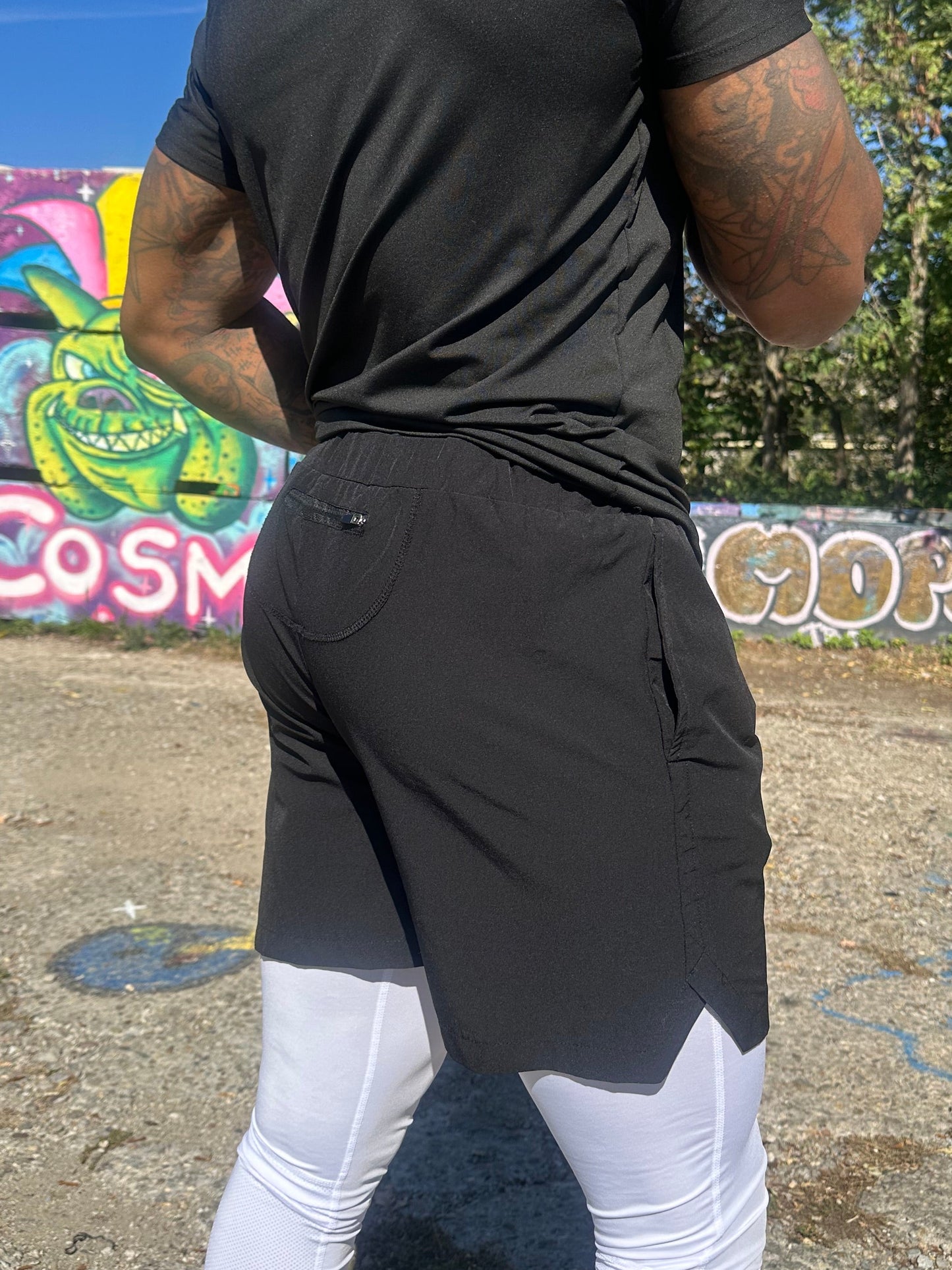 Men's ICING Collection Black Gym Shorts