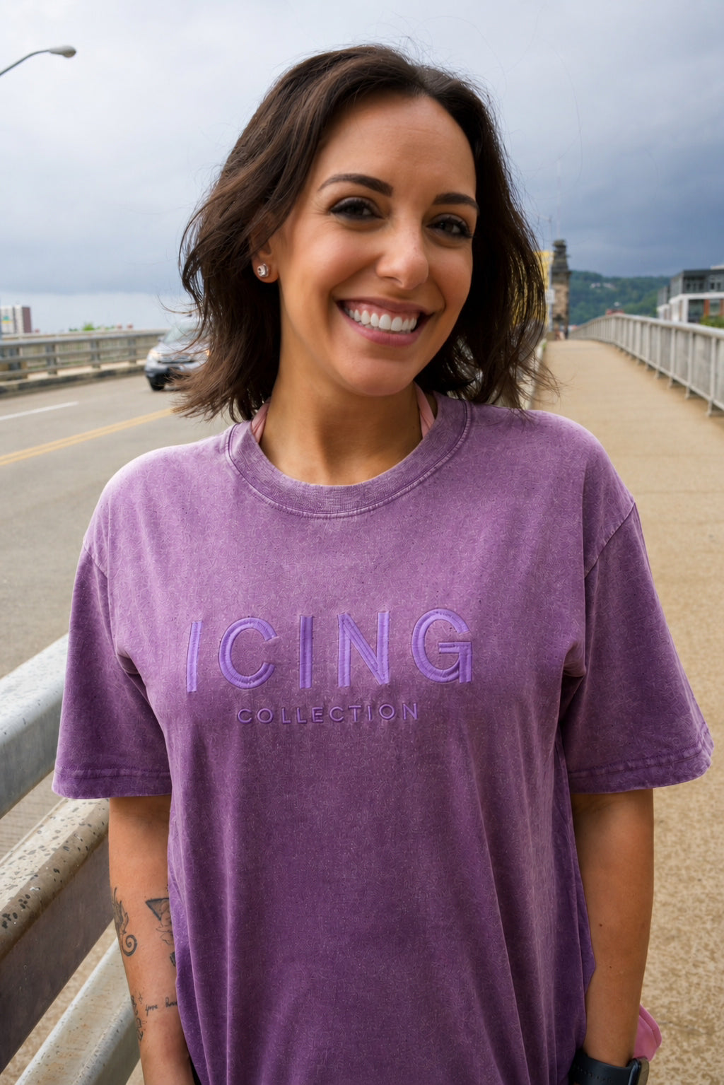 *ICING Collection Oversized Embroidered Unisex T-Shirt