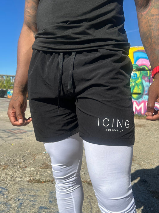 Men's ICING Collection Black Gym Shorts