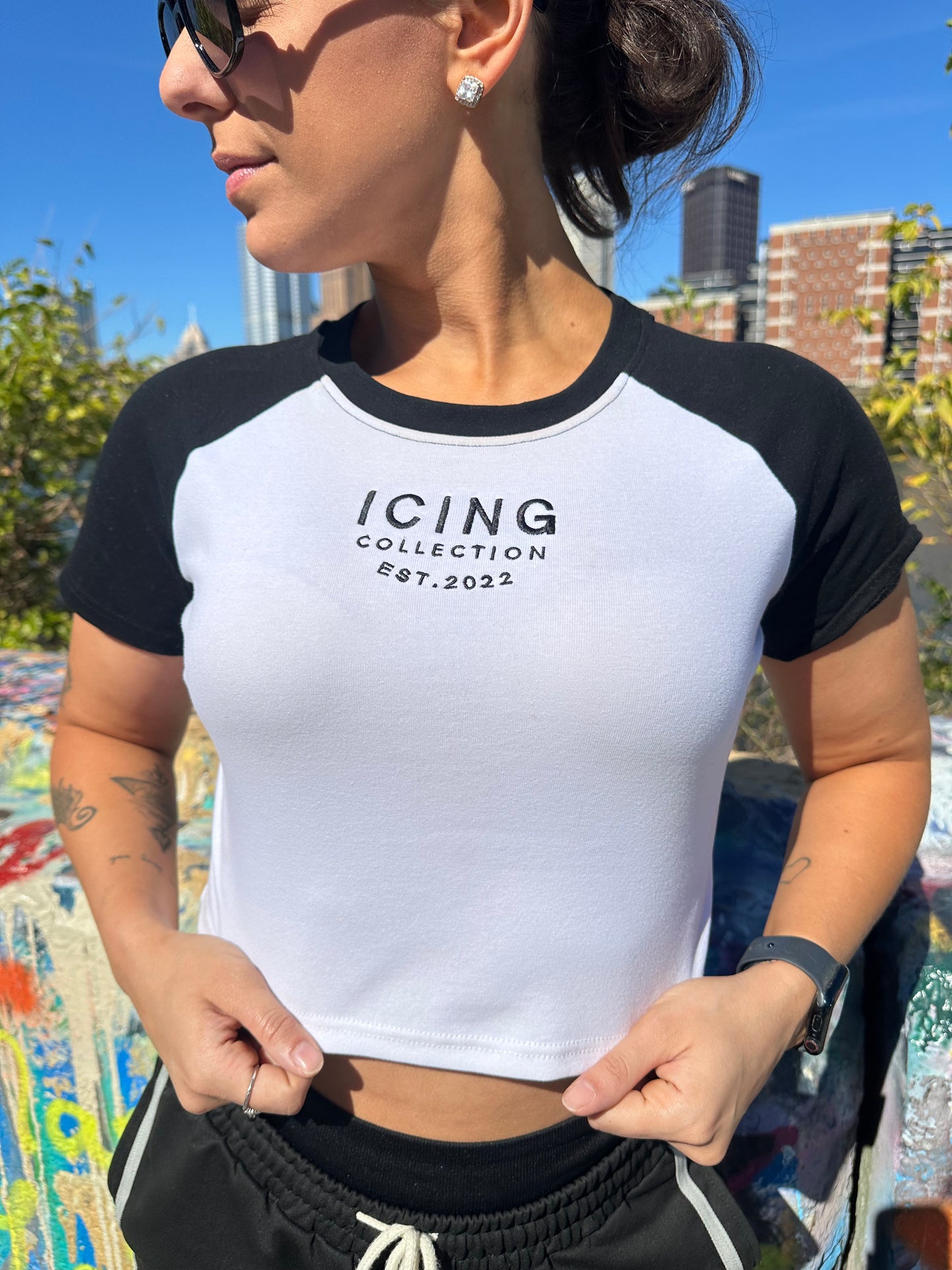 ICING Collection Women's Crop Baby Tee