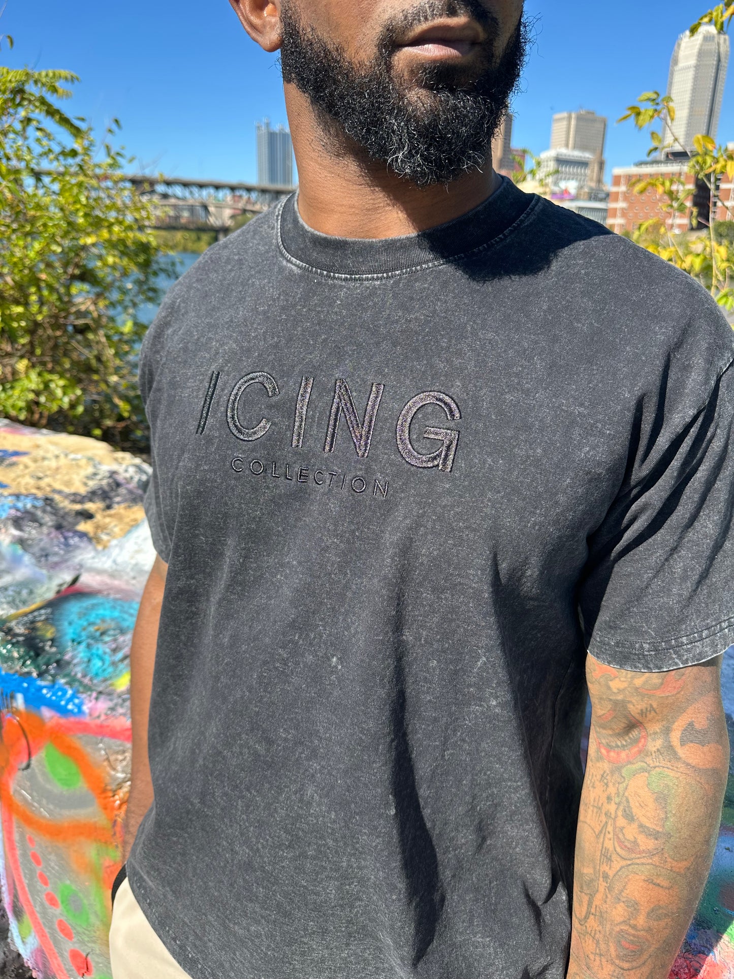 ICING Collection Oversized Embroidered Unisex T-Shirt