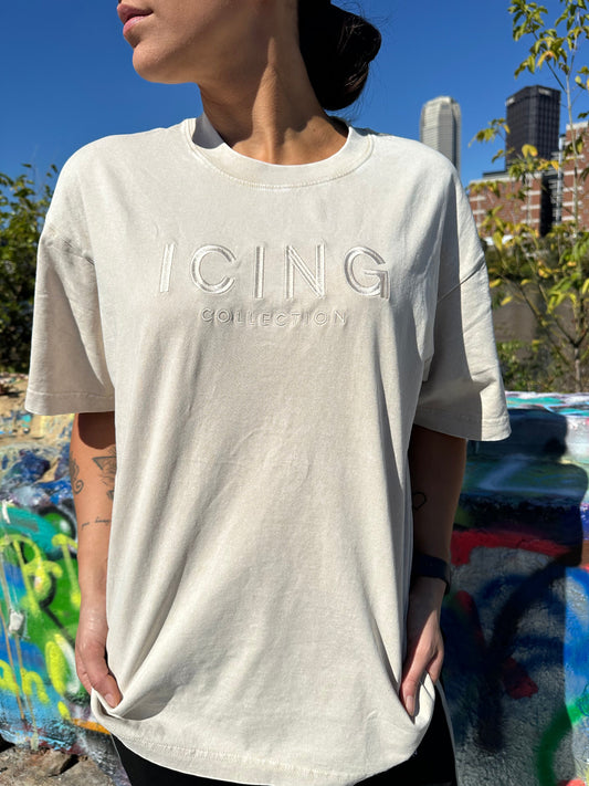ICING Collection Oversized Embroidered Unisex T-Shirt