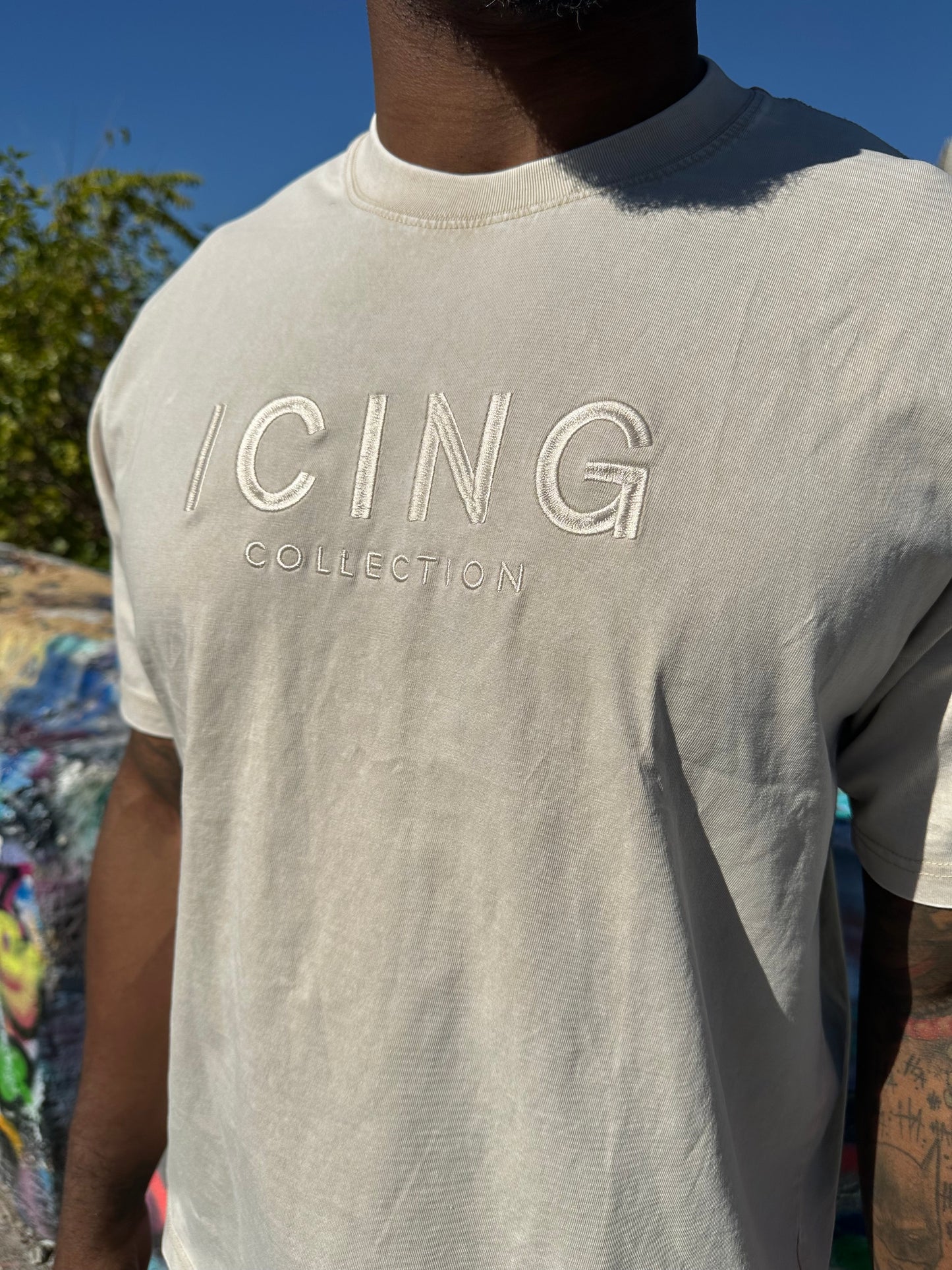 ICING Collection Oversized Embroidered Unisex T-Shirt