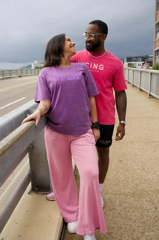 *ICING Collection Oversized Embroidered Unisex T-Shirt