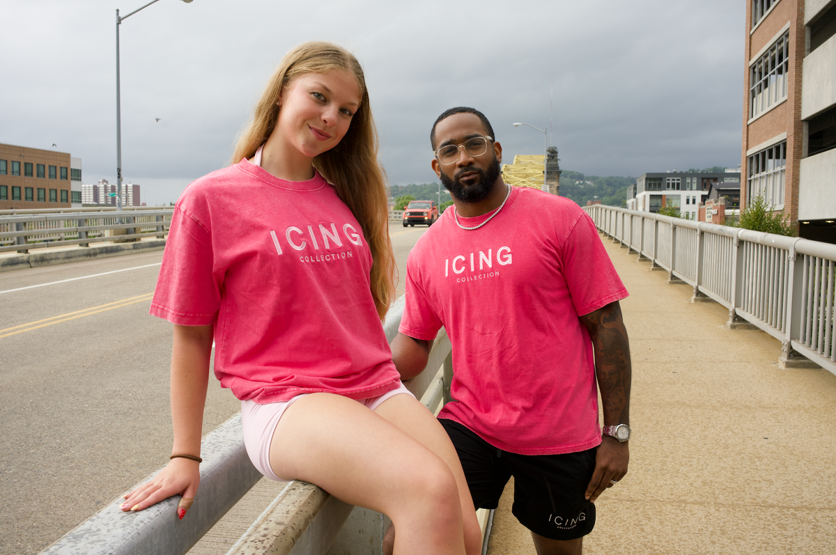 *ICING Collection Oversized Embroidered Unisex T-Shirt